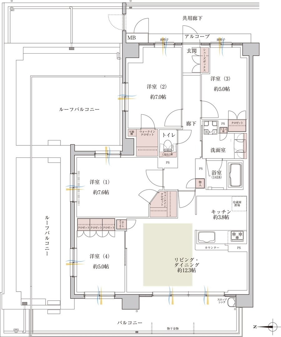 メイツ園田テラスシティ 間取り Qr TYPE