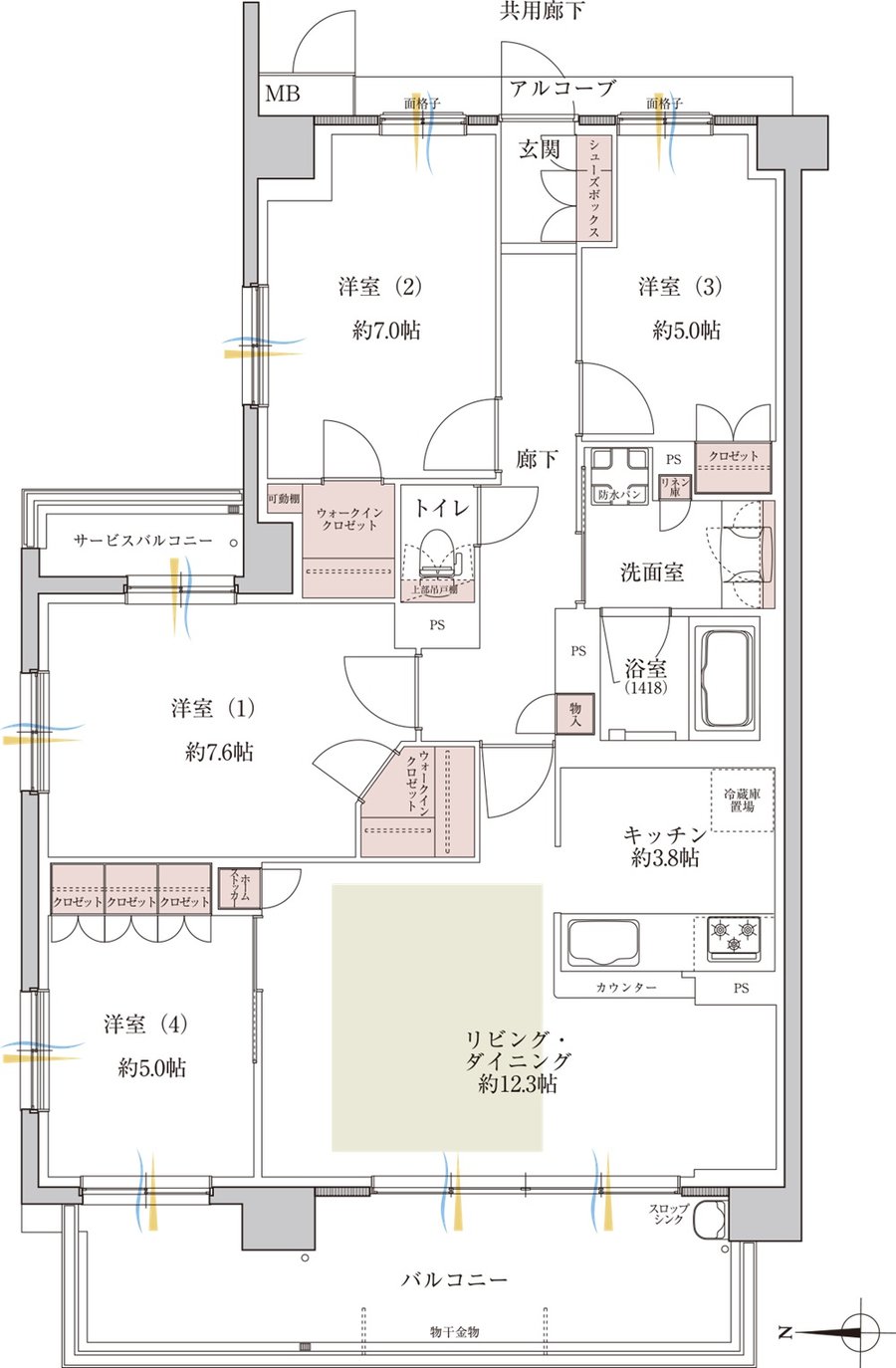 メイツ園田テラスシティ 間取り Q TYPE