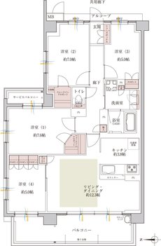 メイツ園田テラスシティ 間取り Q TYPE