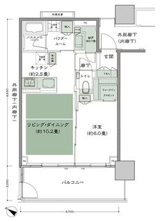ベイシティタワーズ神戸 EAST 間取り E-45A-1(EA) type