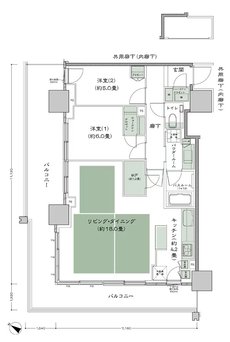 ベイシティタワーズ神戸 EAST 間取り E-75D-2(ET) type