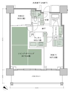 ベイシティタワーズ神戸 EAST 間取り E-70E-2(EO) type