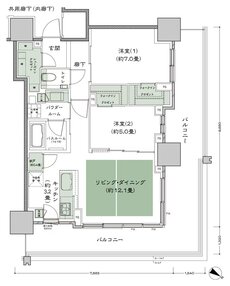 ベイシティタワーズ神戸 EAST 間取り E-65A-2(EI) type