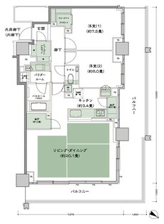 ベイシティタワーズ神戸 EAST 間取り E-85A-2(ES) type