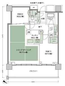 ベイシティタワーズ神戸 EAST 間取り E-75Aa-2 type