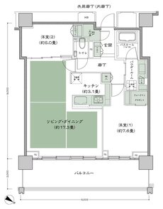 ベイシティタワーズ神戸 EAST 間取り E-70Bd-2(EG) type