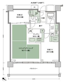 ベイシティタワーズ神戸 EAST 間取り E-70Ad-2 type