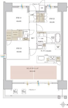 神戸名谷・駅前複合開発プロジェクト(リビオシティ神戸名谷) 間取り I TYPE