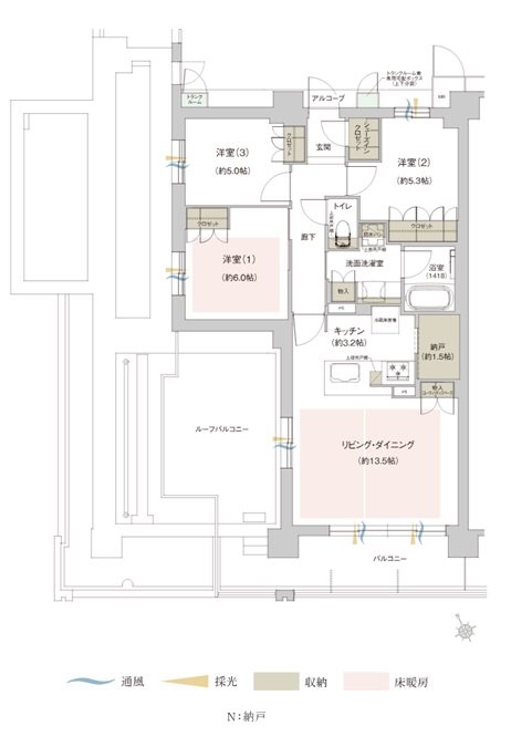 ジオ西宮テラス 間取り G type[EAST]