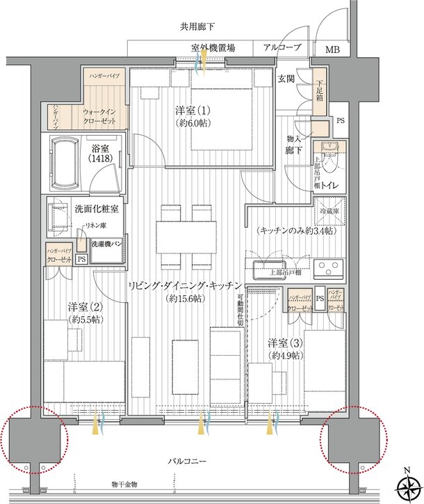 ダイアパレス一宮本町 間取り Bタイプ