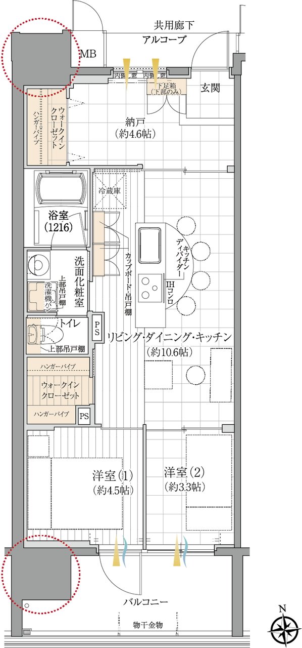 ダイアパレス一宮本町 間取り Eタイプ