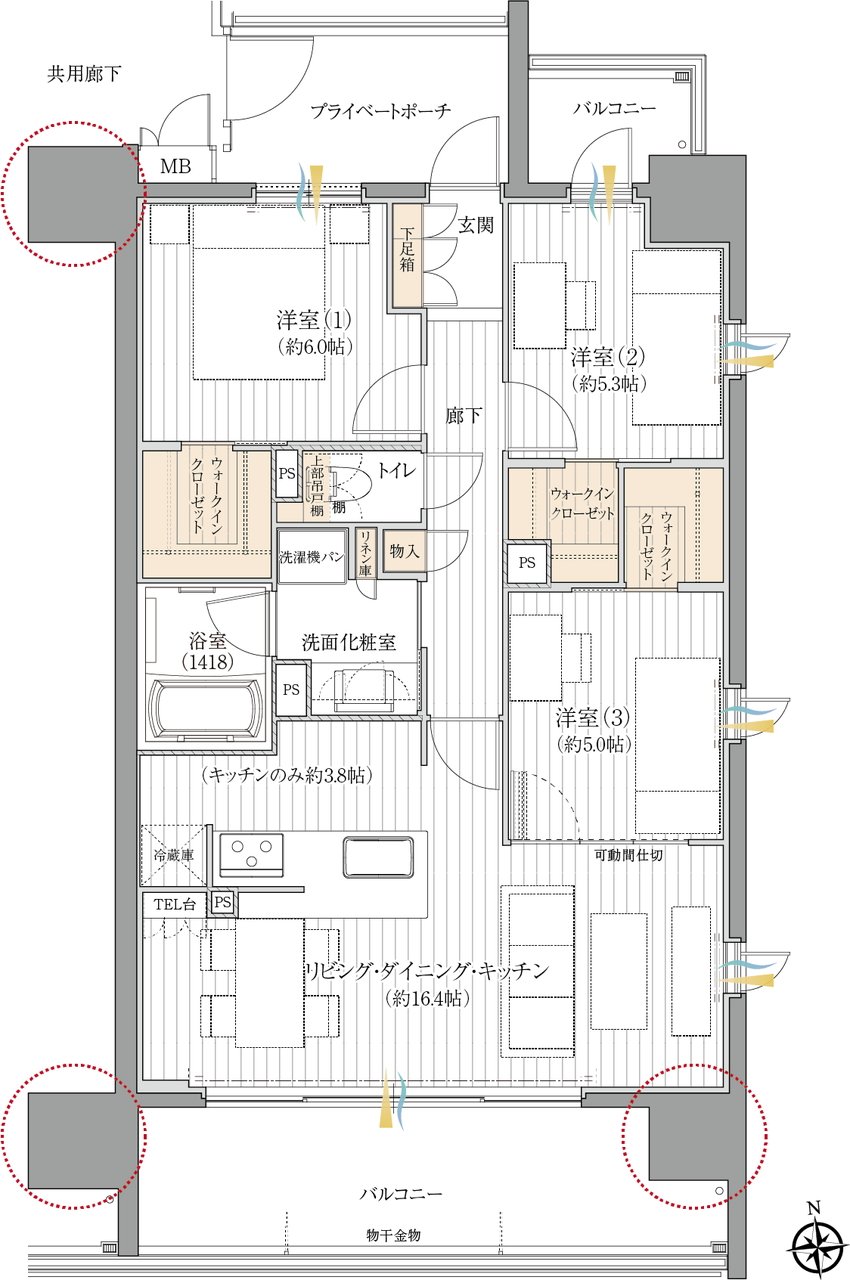 ダイアパレス一宮本町 間取り Gタイプ