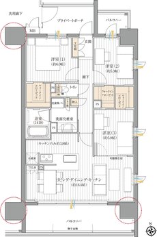 ダイアパレス一宮本町 間取り Gタイプ