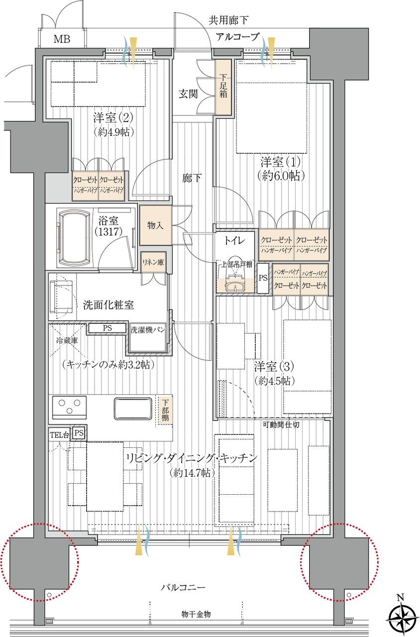 ダイアパレス一宮本町 間取り Cタイプ