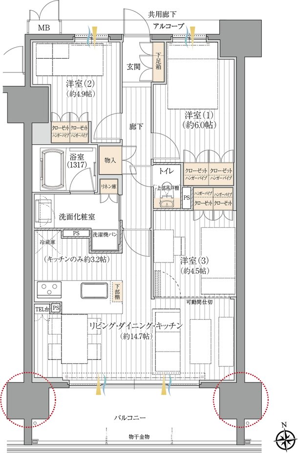 ダイアパレス一宮本町 間取り Cタイプ