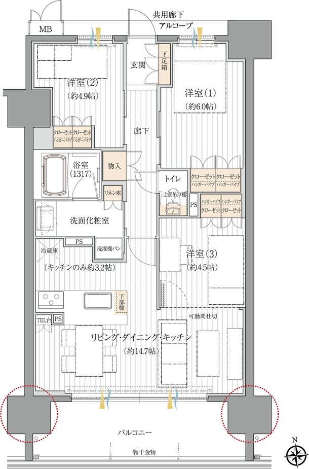 ダイアパレス一宮本町 間取り C3 type