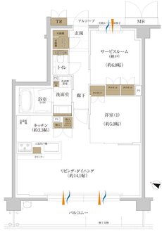 アービンググラン 芦屋大東町 間取り C type