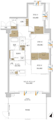 アービンググラン 芦屋大東町 間取り Fg type