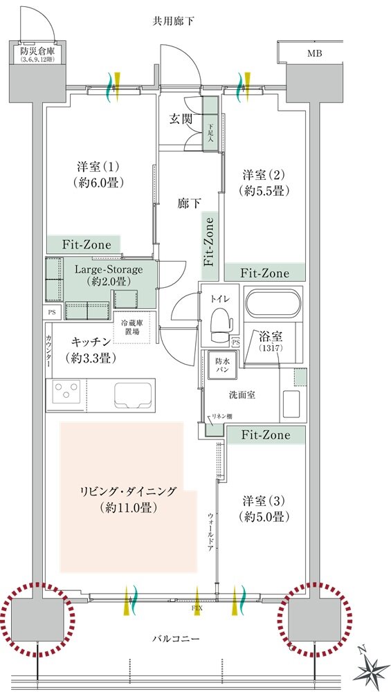 マツドリーム プロジェクト/ルネ松戸みのり台 間取り B2 type