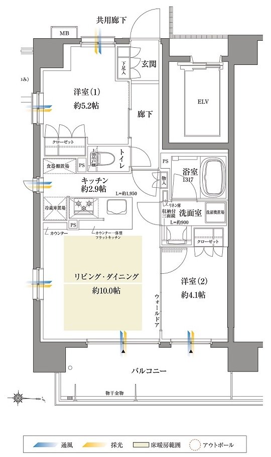 サンクレイドル塚口レジデンス 間取り D type