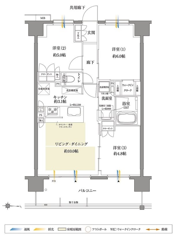 サンクレイドル塚口レジデンス 間取り Fa type