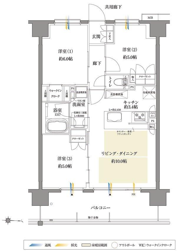 サンクレイドル塚口レジデンス 間取り G type