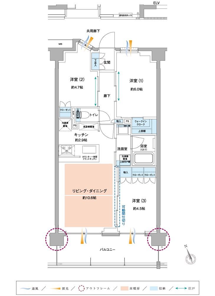 サンクレイドル京王八王子 間取り F type