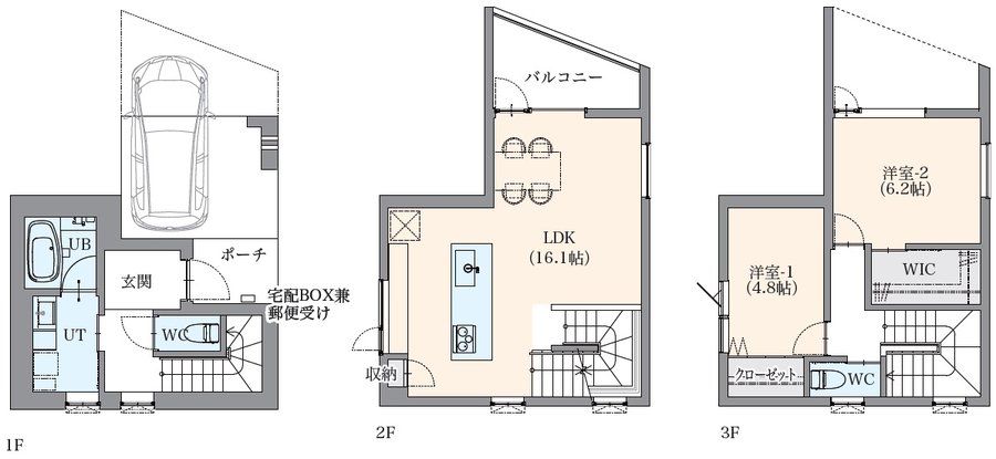 TOU-ASAHIGAOKA TERRACE HOUSE- 間取り Dタイプ