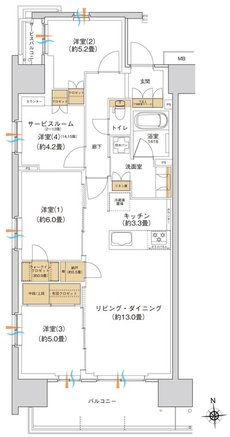 ブランシエラ宇都宮 駅東公園前 間取り Aタイプ