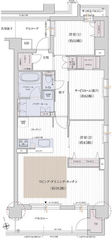 プレサンス ロジェ 伏見 間取り Gタイプ［メニュープラン1］