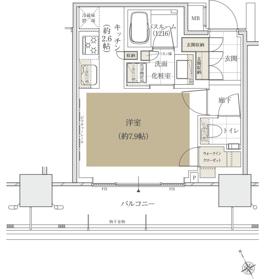 アトラスタワー五反田 間取り H3 type