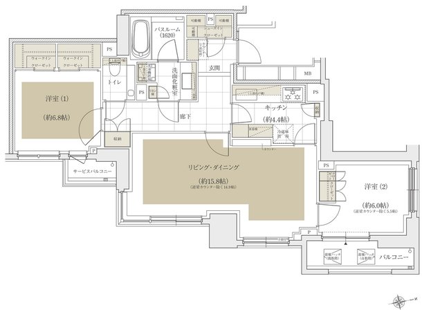 アトラス麻布台 間取り D1 type