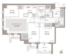 アトラスシティ千歳烏山グランスイート 間取り 65B type＜杜ノ棟＞