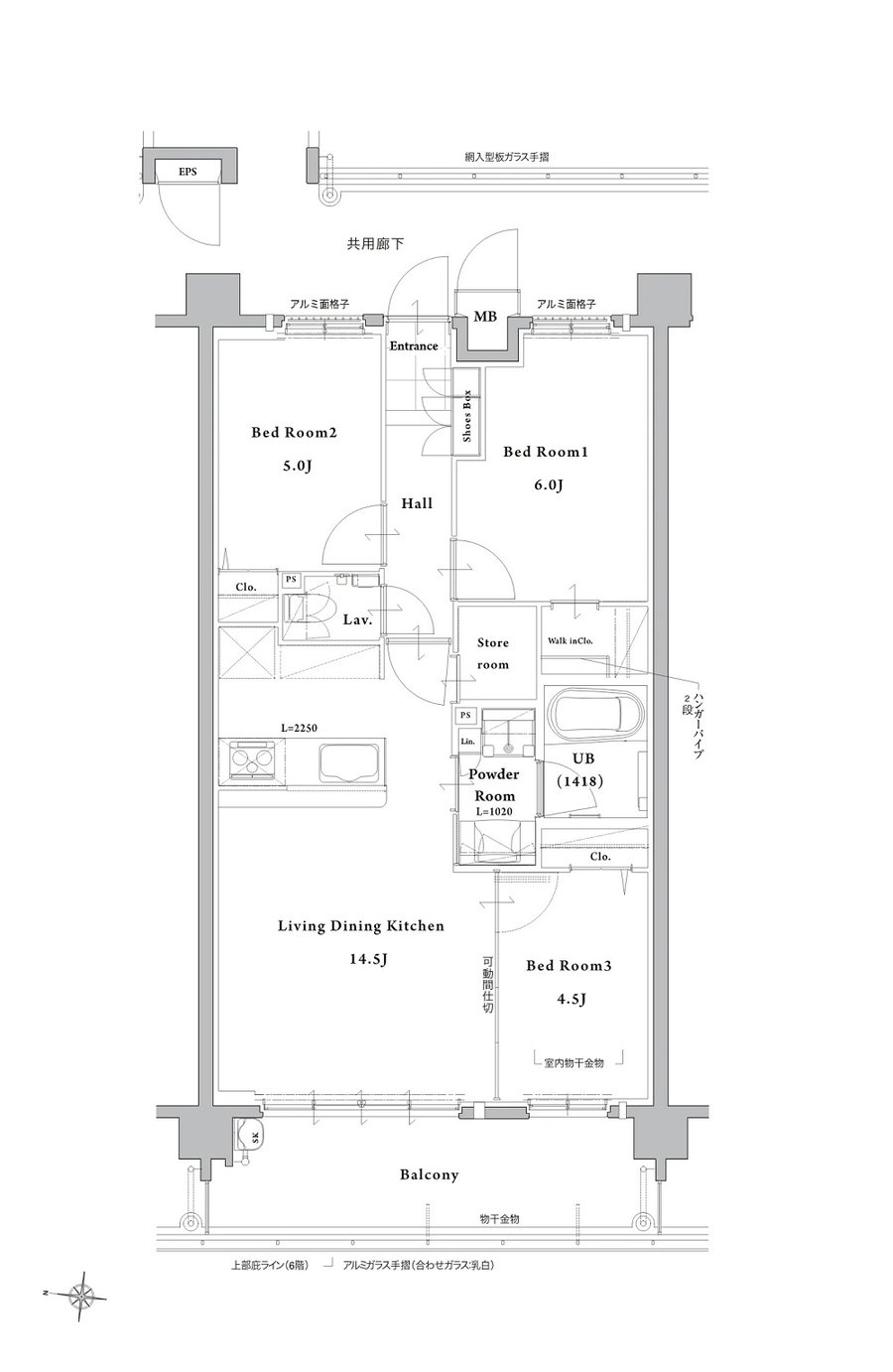 サンパーク都府楼前駅グラッセ 間取り Dタイプ
