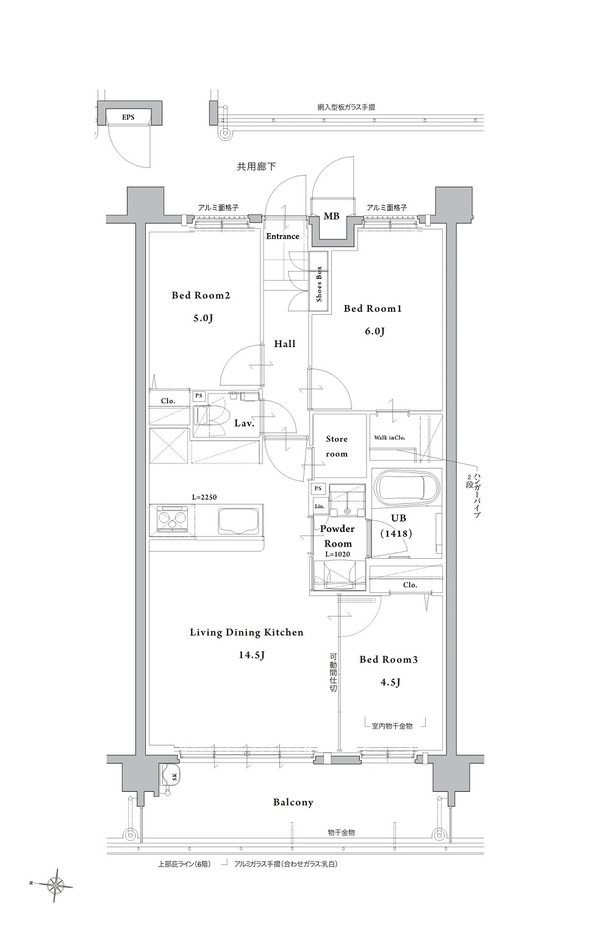 サンパーク都府楼前駅グラッセ 間取り Dタイプ