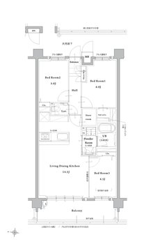 サンパーク都府楼前駅グラッセ 間取り Dタイプ