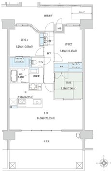 グリーンヒル古国府IIブライト 間取り B1タイプ