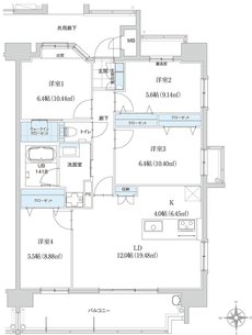 グリーンヒル古国府IIブライト 間取り Dタイプ