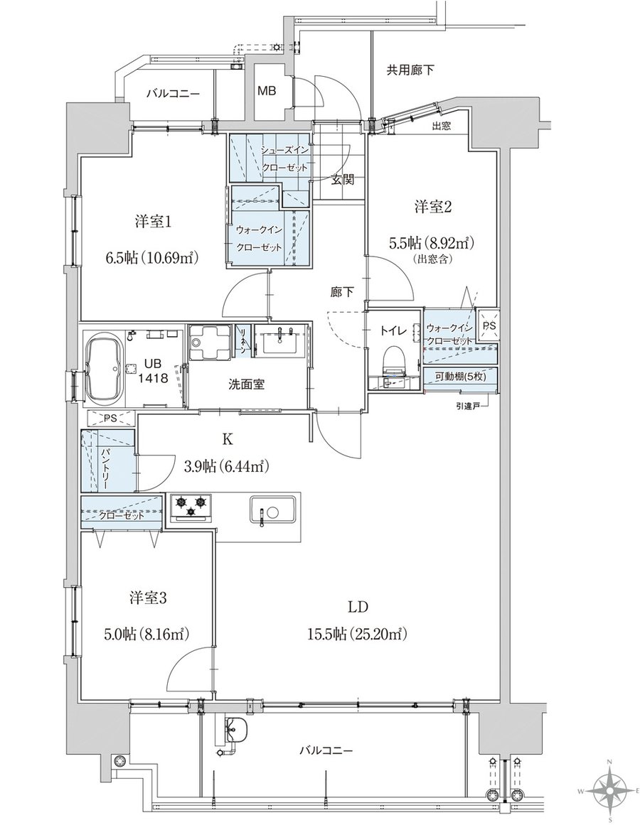 グリーンヒル古国府IIブライト 間取り Aタイプ（3LDK）