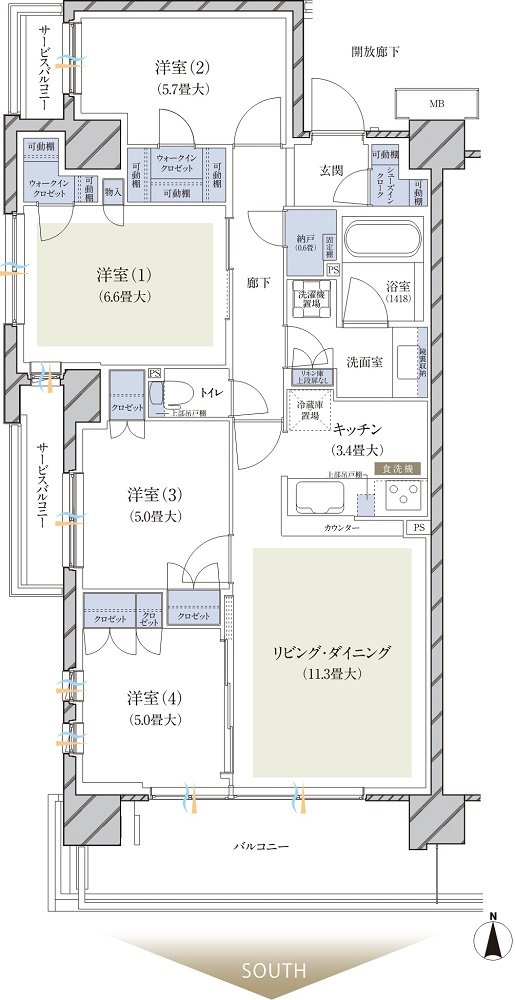 ブランズ横浜いずみ野 間取り D type