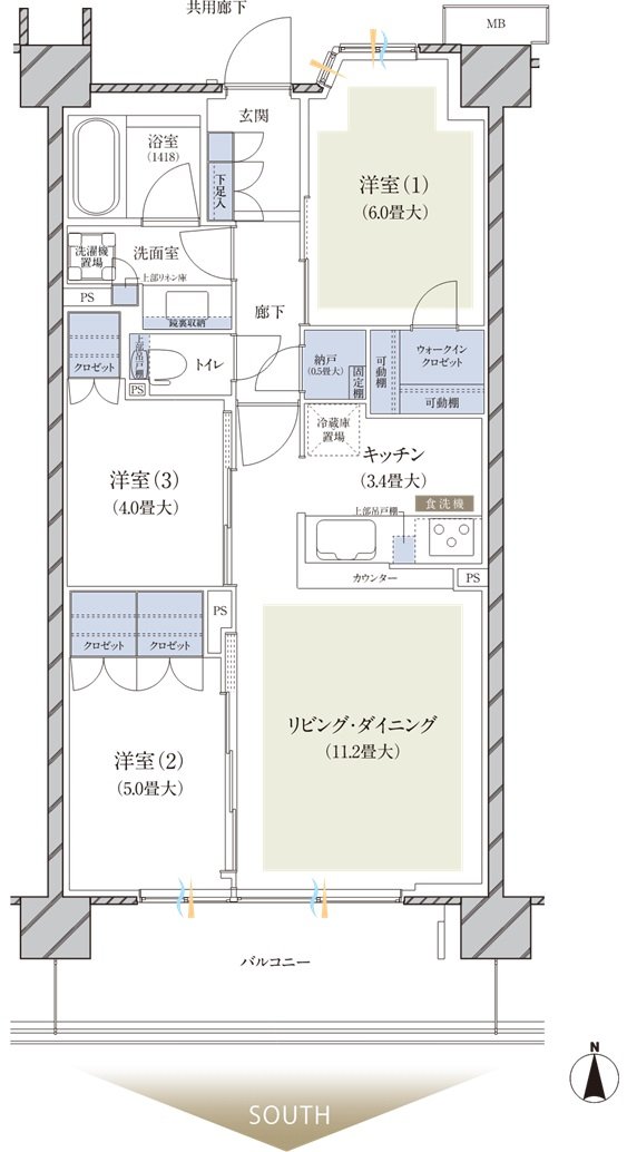 ブランズ横浜いずみ野 間取り J type