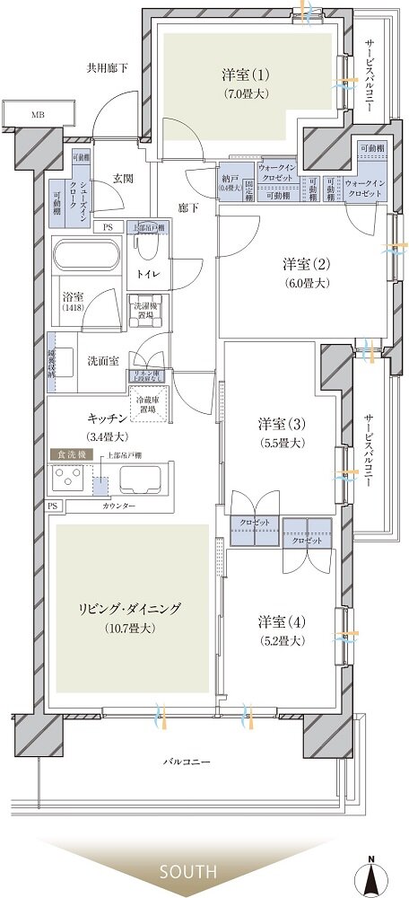 ブランズ横浜いずみ野 間取り L type