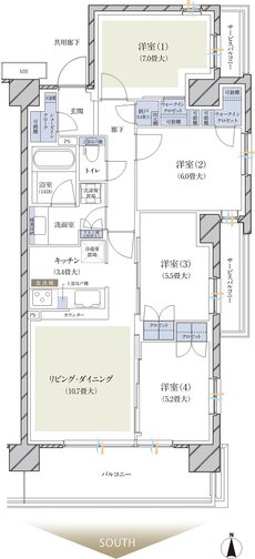 ブランズ横浜いずみ野 間取り L type