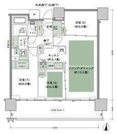 シティタワー古川橋 間取り I-3 type