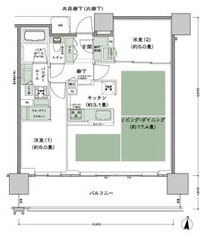 シティタワー古川橋 間取り I-2 type