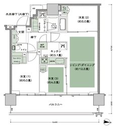シティタワー古川橋 間取り K-3 type