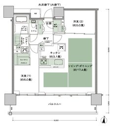 シティタワー古川橋 間取り G-2 type