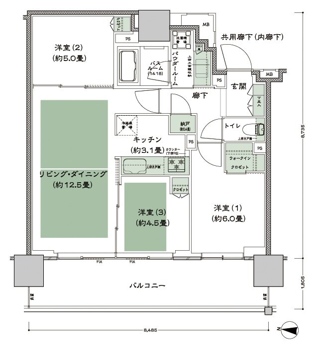 シティタワー古川橋 間取り D-3 type