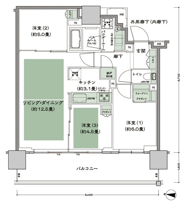 シティタワー古川橋 間取り D-3 type