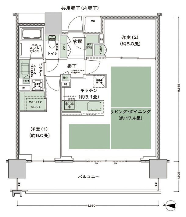 シティタワー古川橋 間取り C-2 type
